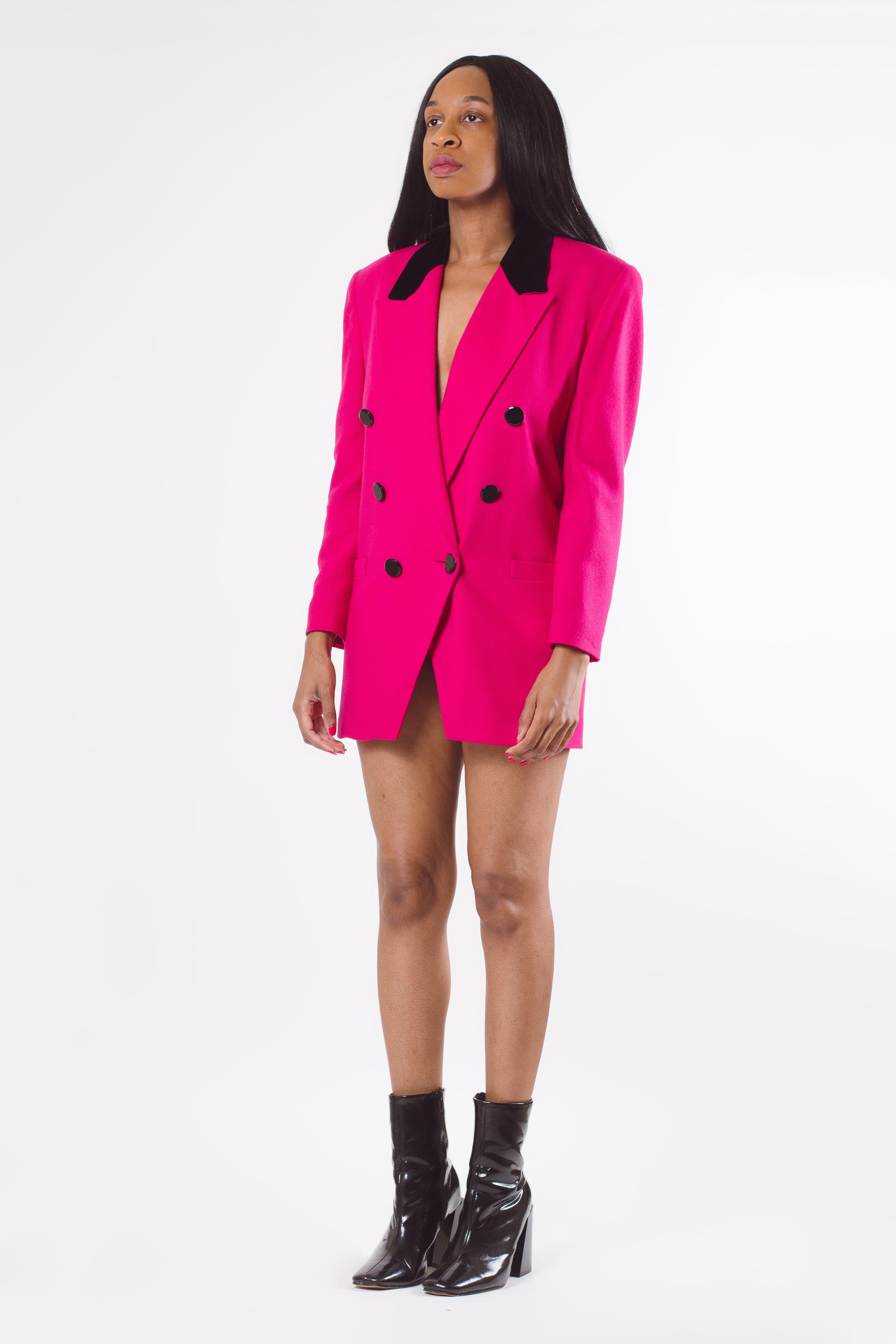 Hot pink blazer dress zara best sale